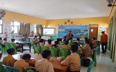 BPBD Rote Ndao Gelar Sosialisasi dan Gladi Kesiapsiagaan Bencana di SMP Negeri 1 Rote Barat Laut